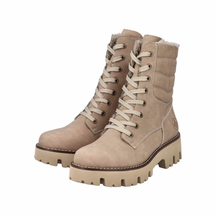 Rieker Y3330 20 Damen Warmfutter Schnürboots Braun (Camel) -... 38
