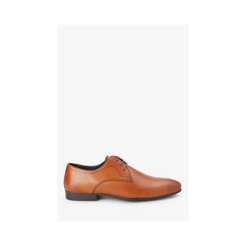 Next Unifarbene Derby-Schuhe aus Leder Schnürschuh (1-tlg)