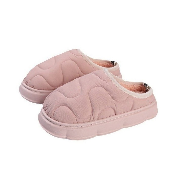 YRIIOMO Bequeme und warme Hausschuhe mit dickem Boden und weichem Innenfutter Plüsch Hausschuhe – ideal für gemütliche Stunde