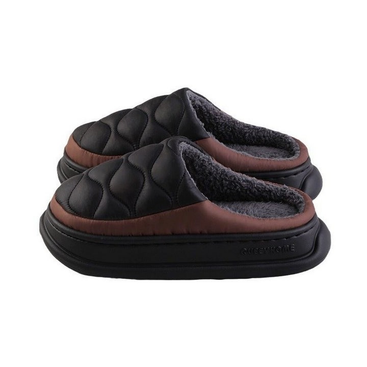 YRIIOMO Bequeme Hausschuhe mit 4 cm dicker EVA Sohle und weichem Kunstfell Plüsch Hausschuhe (Innenfutter für optimalen Komfo