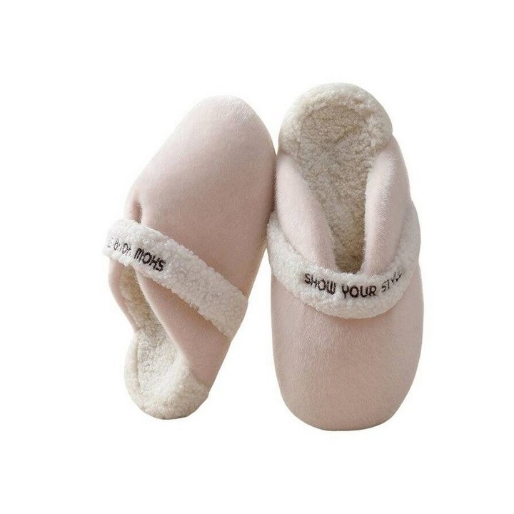 YRIIOMO Bequeme und warme Hausschuhe mit rutschfester EVA Sohle und weichem Plüsch Hausschuhe Kunstfell Obermaterial, ideal f