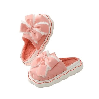 YRIIOMO Frauen Baumwollpantoffeln, dick gefüttert und verdickt, niedlich für Plüsch Hausschuhe Mädchen, für den Innenbereich