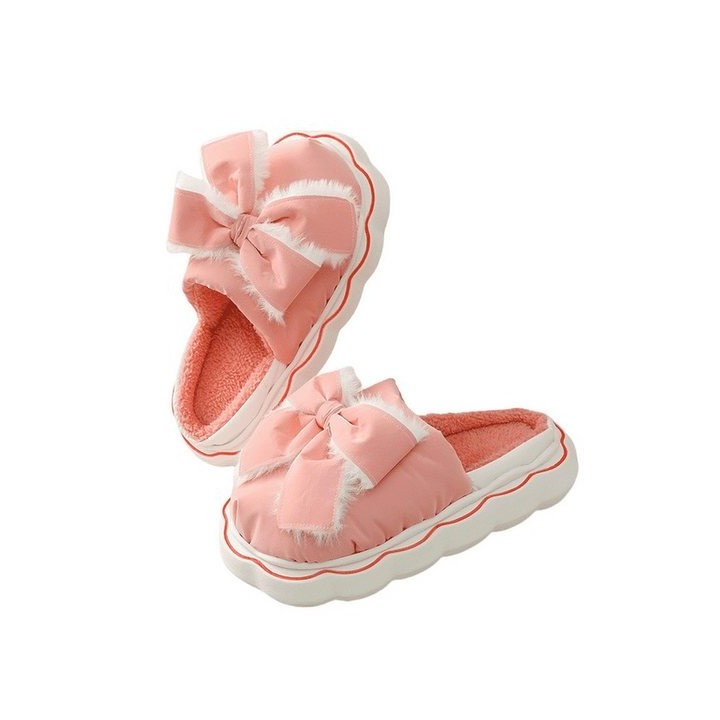 YRIIOMO Frauen Baumwollpantoffeln, dick gefüttert und verdickt, niedlich für Plüsch Hausschuhe Mädchen, für den Innenbereich