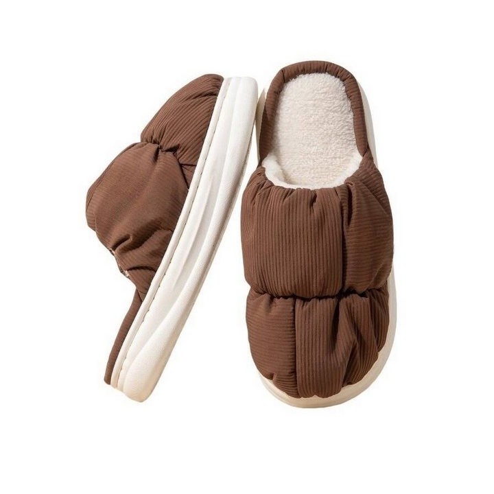 YRIIOMO Bequeme und warme Hausschuhe mit weicher Sohle, aus recyceltem Plüsch Hausschuhe (Polyester gefertigt, ideal für den