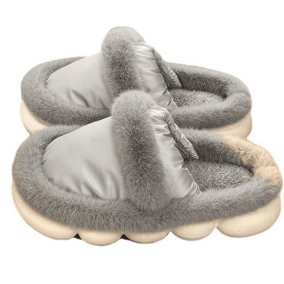 YRIIOMO Bequeme und warme Hausschuhe mit hochwertigem Kunstfell und Plüsch Hausschuhe rutschfester EVA Sohle – ideal für gemü