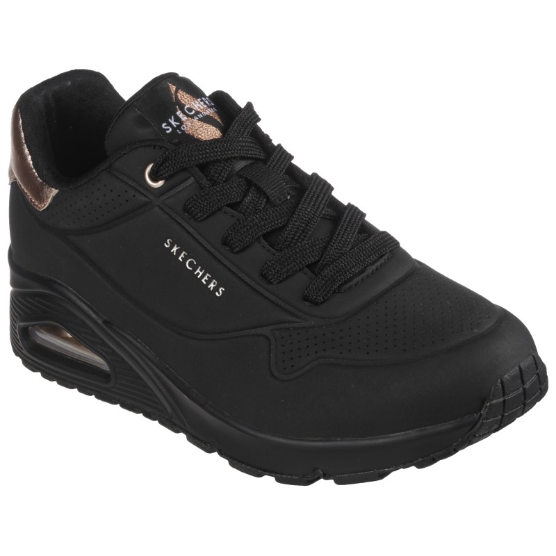 Skechers Sneaker "UNO GOLDEN AIR", Freizeitschuh, Halbschuh, Schnürschuh mit Metallic-Einsatz