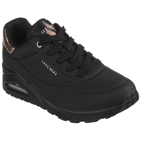 Skechers Sneaker "UNO GOLDEN AIR", Freizeitschuh, Halbschuh, Schnürschuh mit Metallic-Einsatz