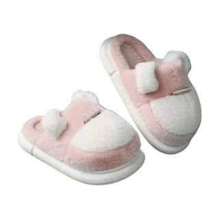 YRIIOMO Plüschpantoffeln für Frauen, zum Tragen im Freien, dicke Sohle, für Plüsch Hausschuhe den Innenbereich zu Hause, Wint