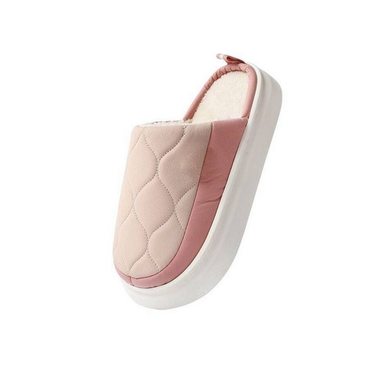 YRIIOMO Dicke Sohle, modische und warme Baumwollpantoffeln für den Plüsch Hausschuhe Innenbereich zu Hause, für Männer und Fr