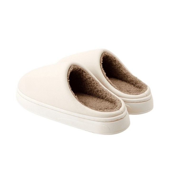 YRIIOMO Warme und bequeme Winter Hausschuhe mit rutschfester PP Sohle und Plüsch Hausschuhe (weichem Kunstfell Innenfutter fü