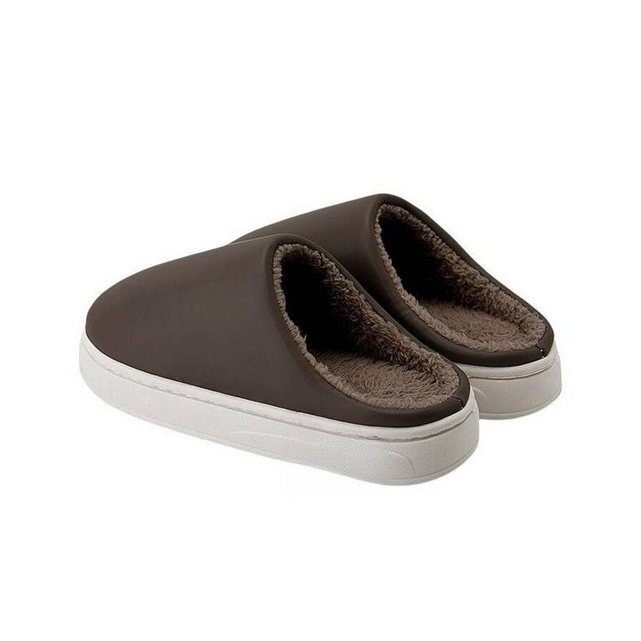 YRIIOMO Warme und bequeme Winter Hausschuhe mit rutschfester PP Sohle und Plüsch Hausschuhe (weichem Kunstfell Innenfutter fü