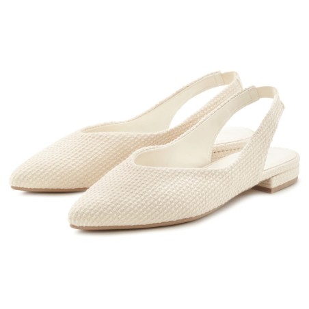 LASCANA Ballerina, Sling-Ballerina mit elastischem Riemchen aus Textil VEGAN