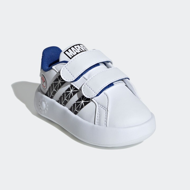 adidas Sportswear Klettschuh »ADIDAS MARVEL SPIDER-MAN KIDS GRAND COURT SCHUH«, Design auf den Spuren des adidas Superstar, f