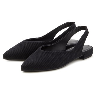 LASCANA Ballerina, Sling-Ballerina mit elastischem Riemchen aus Textil VEGAN