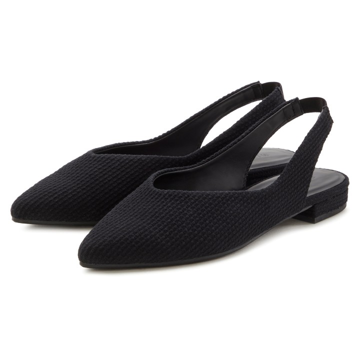 LASCANA Ballerina, Sling-Ballerina mit elastischem Riemchen aus Textil VEGAN