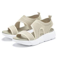 LASCANA Sandale »Sommerschuh«, Sandalette, Sommerschuh aus elastischem Textil besonders leicht VEGAN