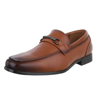 Ital-Design Elegante Herrenschuhe – Komfortable Loafer für jeden Anlass Slipper (89229235) Blockabsatz Business-Schuhe in Cam