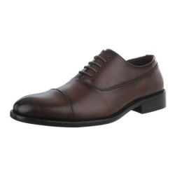 Coolwalk Eleganter Business-Schuh – Komfortabel & Stilvoll Schnürschuh (89229151) Blockabsatz Business-Schuhe in Braun