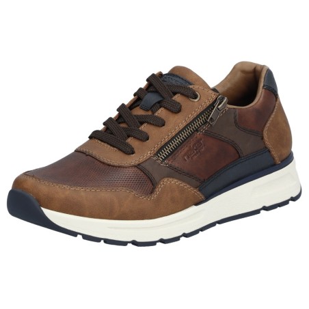 Rieker Sneaker, mit gepolstertem Schaftrand, Freizeitschuh, Halbschuh, Schnürschuh
