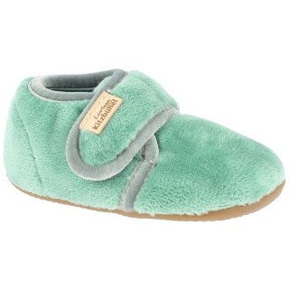 Living Kitzbühel Living Kitzbühel Babyklettschuh Samt unifarben Salbei Slipper