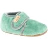 Living Kitzbühel Living Kitzbühel Babyklettschuh Samt unifarben Salbei Slipper