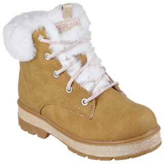 Skechers Winterstiefel »STREET GLITZ«, Worker Boot, Schnürstiefel, Winterboots mit Kunstfell am Schaft