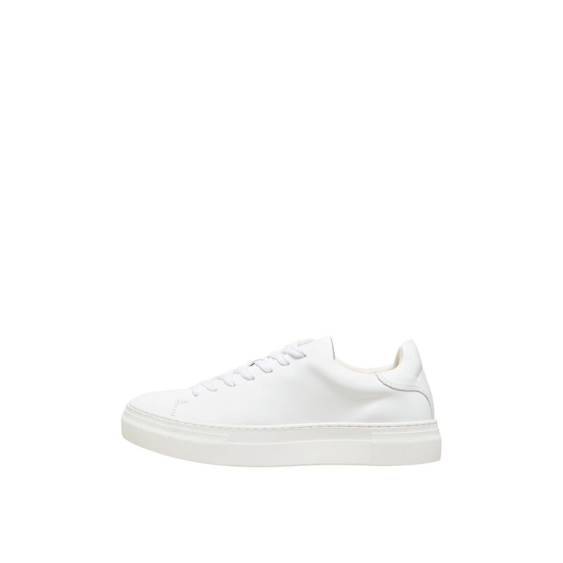 Sneaker weiss SLHDAVID CHUNKY LEATHER TRAINER B NOOS 40