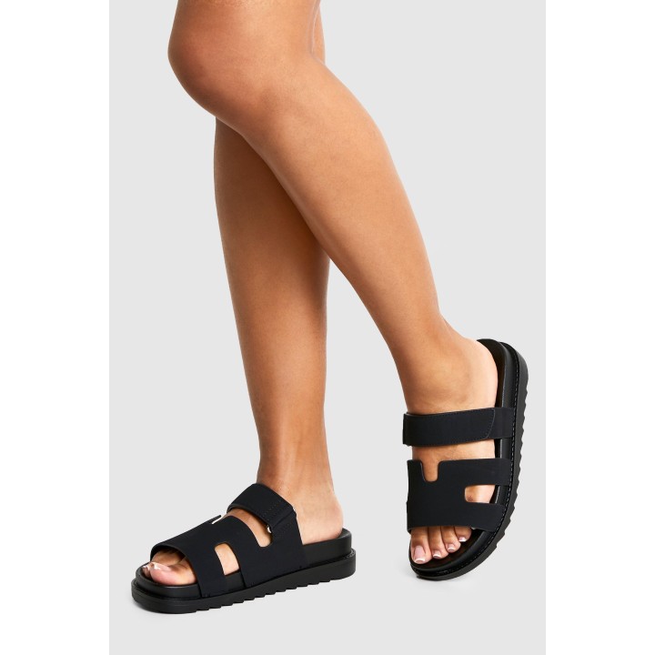Slides Mit Cut-Out Detail - Black - 36, Black