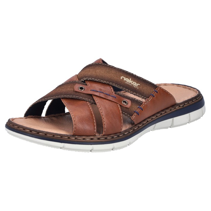 Rieker Pantolette, Sommerschuh, Schlappen, Poolslides, mit Leder-Innensohle