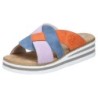 Rieker Pantolette, Sommerschuh, Strandschuh, Hausschuh mit zweifarbiger Plateausohle