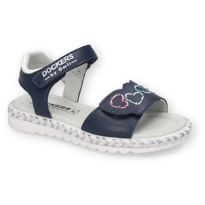 Dockers by Gerli Sandale, Plateausandale, Klettschuh mit Herzenapplikation