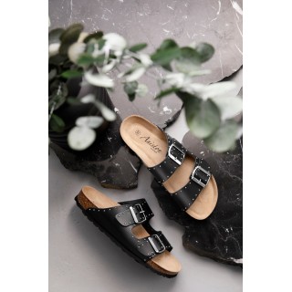 Aniston SHOES Pantolette, Sommerschuh, Strandschuh, Nieten - NEUE KOLLEKTION
