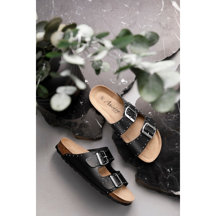 Aniston SHOES Pantolette, Sommerschuh, Strandschuh, Nieten - NEUE KOLLEKTION