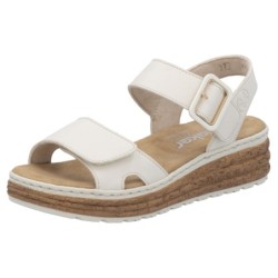 Rieker Plateausandale, Sandalette, Sommerschuh, Keilsandale mit praktischen Klettverschlüssen