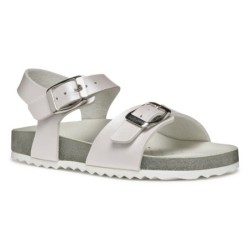 Geox Sandale »J ADRIEL GIRL«, Konfirmationsschuh, Kommunionschuh, Klettschuh mit dezentem Schimmer