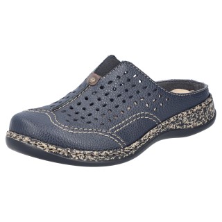 Rieker Clog, Schlupfschuh, Hausschuh, Sommerschuh mit Perforation
