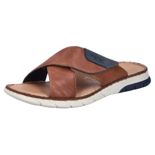 Rieker Pantolette, Sommerschuh, Schlappen, Klettschuh, mit Klettriemchen