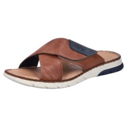 Rieker Pantolette, Sommerschuh, Schlappen, Klettschuh, mit Klettriemchen
