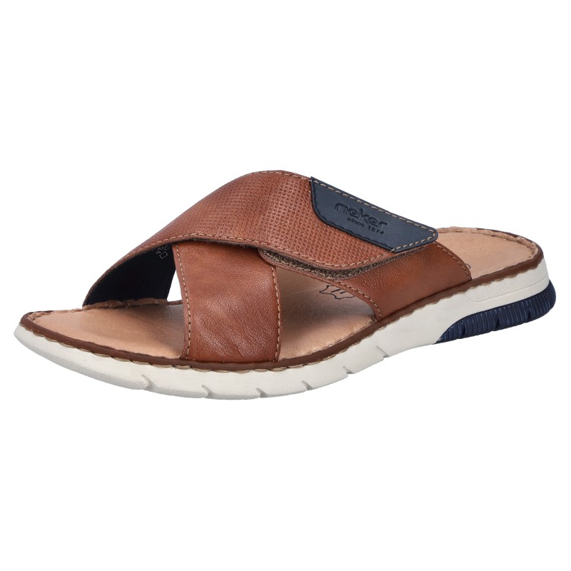 Rieker Pantolette, Sommerschuh, Schlappen, Klettschuh, mit Klettriemchen