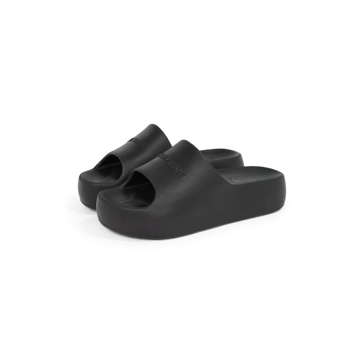 Tommy Jeans Pantolette »TJW CHUNKY POOL SLIDE ESS«, Plateau, Sommerschuh, Schlupfschuh, Bequemschuh, Logoschriftzug
