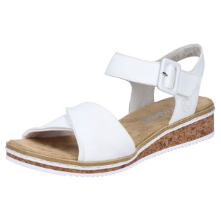 Rieker Sandalette, Keilsandale, Sommerschuh, Urlaubsschuh mit Klettriemchen