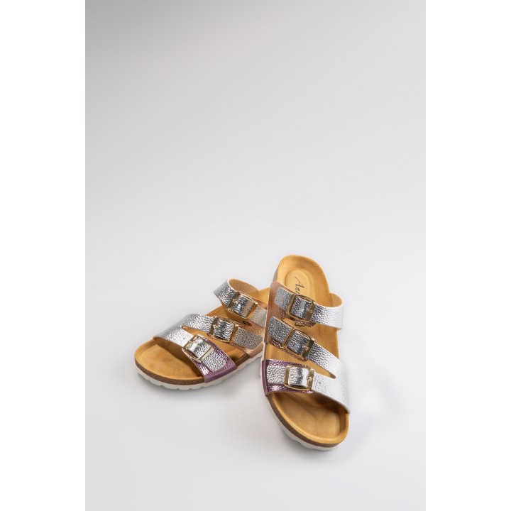 Aniston SHOES Pantolette, Sommerschuh, Strandschuh, Urlaubschuh, Metallic - NEUE KOLLEKTION