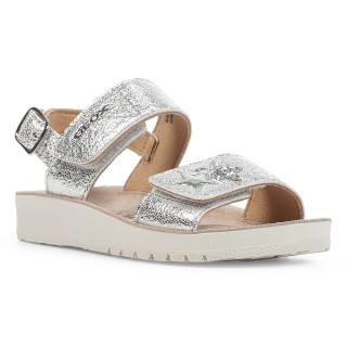 Geox Sandale »J SANDAL COSTAREI GI«, Plateau Sandale, Keilsandale mit Glitzer