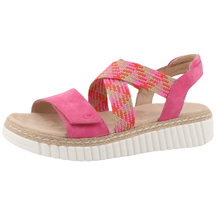 TOM TAILOR Sandalette, Plateau, Riemchensandale, Klettverschluss für leichtes Anziehen