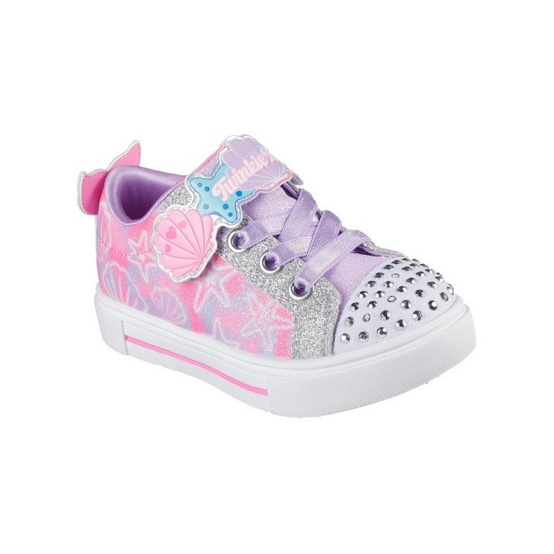 Skechers TWINKLE SPARKS LIGHTS Lauflernschuh, Sneaker,Blink,-Klettschuh mit Glitzer, Größenschablone zum Download