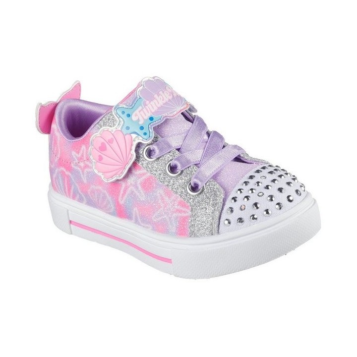 Skechers TWINKLE SPARKS LIGHTS Lauflernschuh, Sneaker,Blink,-Klettschuh mit Glitzer, Größenschablone zum Download