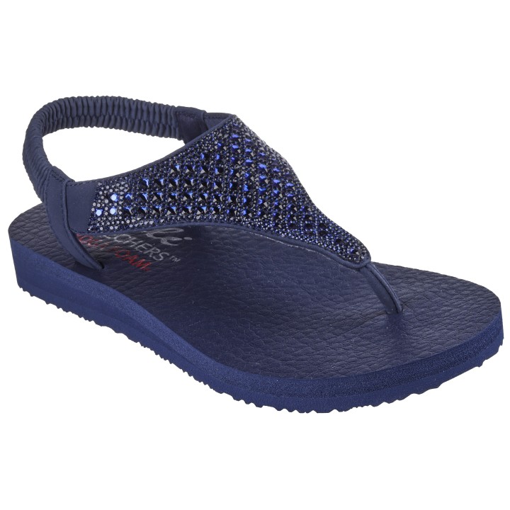 Skechers Sandale »MEDITATION-ROCKSTAR«, Sommerschuh, Sandalette, Riemchensandale, mit Glitzersteinen