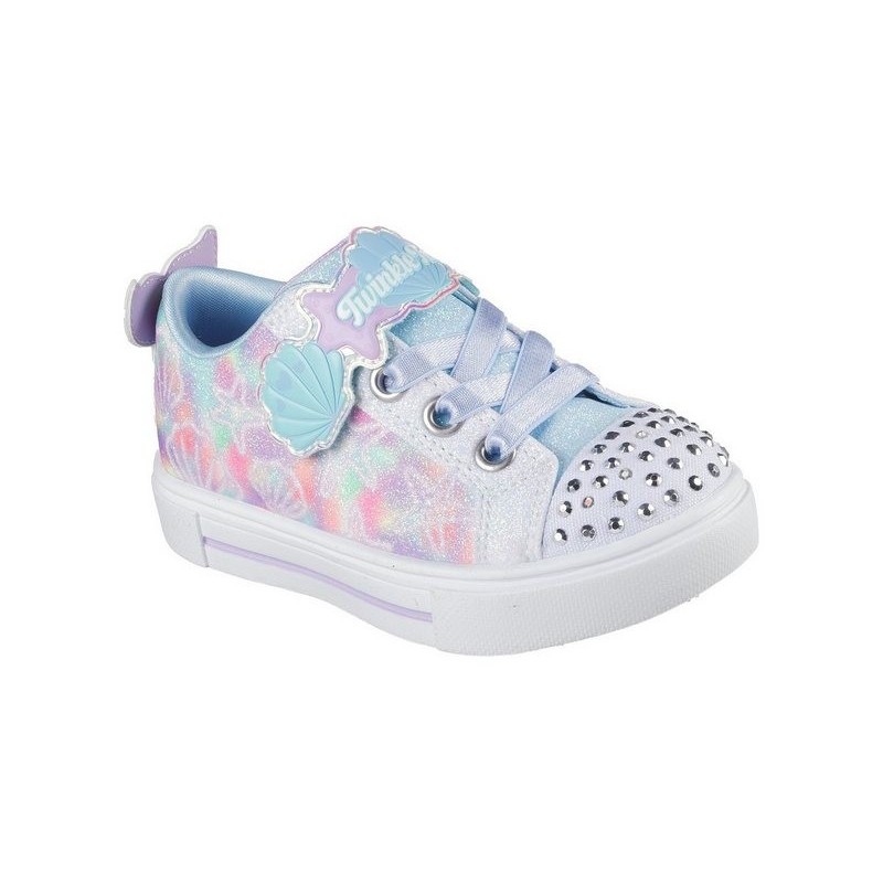 Skechers TWINKLE SPARKS LIGHTS Lauflernschuh, Sneaker,Blink,-Klettschuh mit Glitzer, Größenschablone zum Download