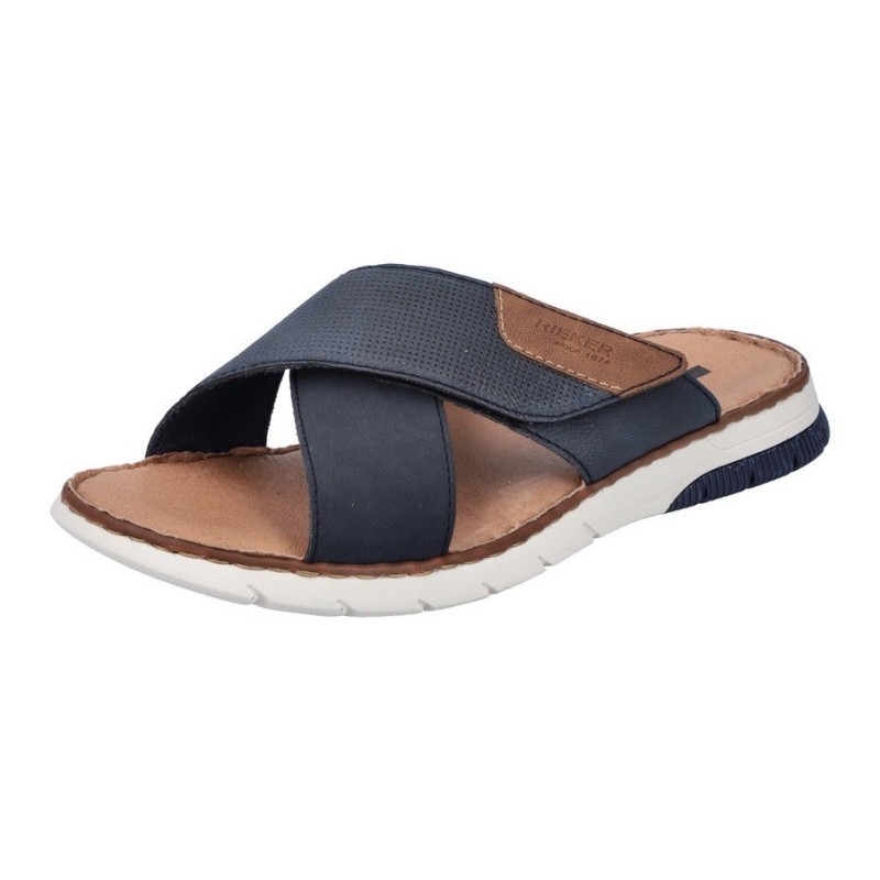Rieker Pantolette, Sommerschuh, Schlappen, Klettschuh, mit Klettriemchen