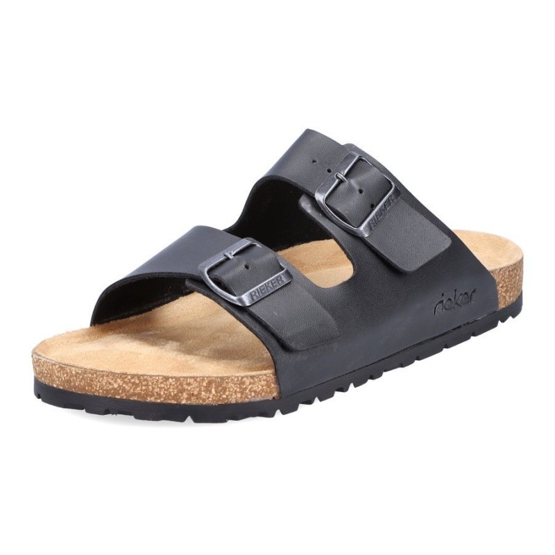 Rieker Pantolette, Sommerschuh, Schlappen, Hausschuh, mit zwei Schnallenverschlüsse